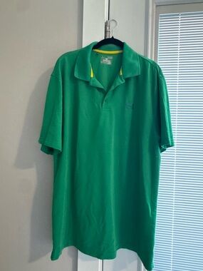 Under Armour Men’s Bright Green Polo with Contrast Trim